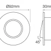 LED Spot Einbaurahmen für GU10 / MR16 - 80mm - Weiß - rund - schwenkbar - Einbaugr. 92 mm