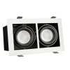 LED Stahler Einbaurahmen Modern - rechteckig mit 2x GU10 Fassung