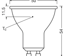LED-Sternreflektor Spot GU10 - PAR16 5.6W 827 Warmweiß | Ersatz 49W