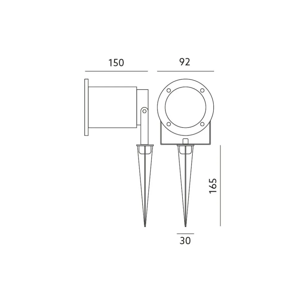 LED Sting Bodenspot - GU10 Fassung - IP54 spritzwassergeschützt - exkl. LED Spot