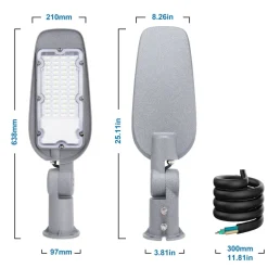 LED Straßenlaterne IP65 - 150W 13200Lm - 6500K Tageslichtweiß - 3 Jahre Garantie