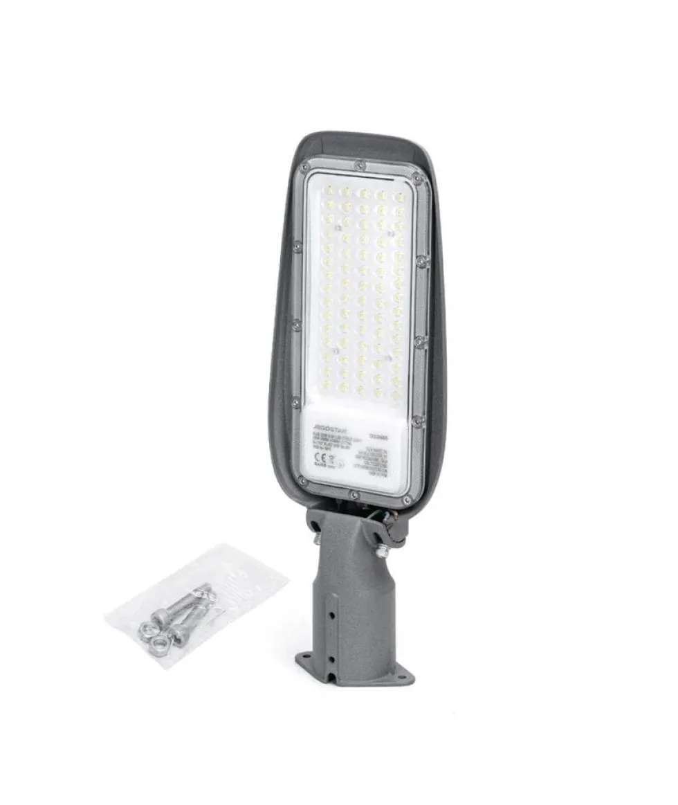 LED Straßenlaterne IP66 - 50W 5000 Lumen - 6500K Tageslichtweiß - 3 Jahre Garantie
