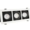 LED Strahler Einbaurahmen Modern - rechteckig mit 3x GU10 Fassung