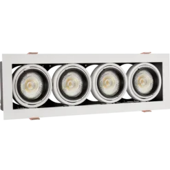 LED Strahler Einbaurahmen Modern mini - rechteckig mit 4x GU10 Fassung