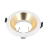 LED Strahler Einbaurahmen rund - Gold / Weiß - Sägegröße 75mm - Außengröße 94mm