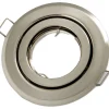 LED Strahler Einbaurahmen Satin Nickel rund - schwenkbar - Sägegr. 74mm - Außengr. 97mm
