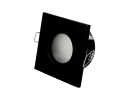 LED Strahler Einbaurahmen Schwarz viereckig - Badezimmer IP44 - Sägegröße 73mm - Außengröße 84mm