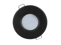 LED Strahler Einbaurahmen Schwarz rund - Badezimmer IP44 - Sägegröße 73mm - Außengröße 83mm