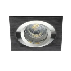 LED Strahler Einbaurahmen Schwarz - Sägegröße 80mm Außengröße 90x90mm