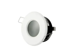 LED Strahler Einbaurahmen Weiß rund - Badezimmer IP44 - Sägegröße 73mm - Außengröße 83mm