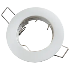 LED Strahler GU10 / MR16 - 65 mm Einbaurahmen - weiß rund - nicht schwenkbar - Einbaugröße77mm