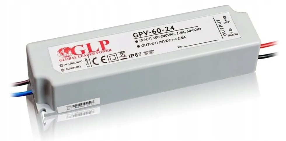 LED Trafo - 24V 60W 2.5A - IP67 wasserdicht