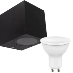 LED Wandlampe Außenbereich - 4W - 3000K - Schwarz