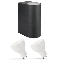 LED Wandlampe Außenbereich - 2x 2,8W - 2700K - Anthrazit