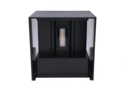 LED-Wandlampe IP54 - kubus Schwarz 2-flammig 6 W - 3000k warm Weiss