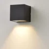 LED Wandleuchte Down IP54 - Schwarz DICE Square 100MM | 1x GU10 Fassung