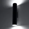LED Wandleuchte Mattschwarz LOOPEZ - 1 x GU10 Fassung - exkl. LED's