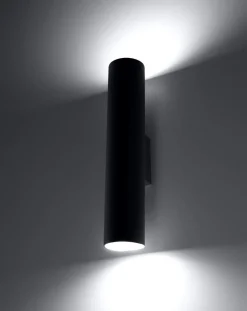 LED Wandleuchte Mattschwarz LOOPEZ - 1 x GU10 Fassung - exkl. LED's