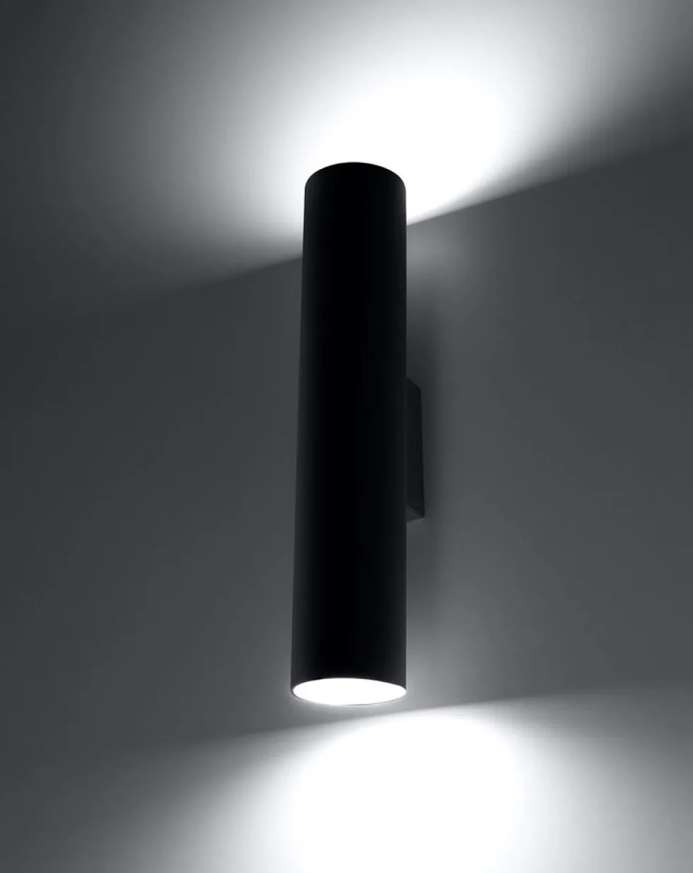 LED Wandleuchte Mattschwarz LOOPEZ - 1 x GU10 Fassung - exkl. LED's