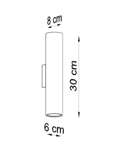 LED Wandleuchte Mattschwarz LOOPEZ - 1 x GU10 Fassung - exkl. LED's