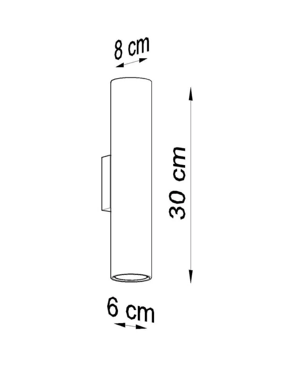 LED Wandleuchte Mattschwarz LOOPEZ - 1 x GU10 Fassung - exkl. LED's