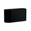 LED Wandleuchte oval - Mattschwarz mit G9 Fassung - 80x80x160 mm