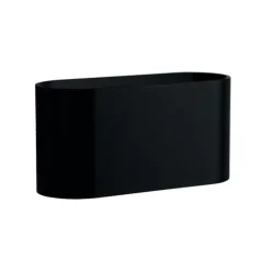 LED Wandleuchte oval - Mattschwarz mit G9 Fassung - 80x80x160 mm