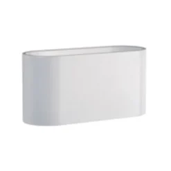 LED Wandleuchte oval - Mattweiß mit G9 Fassung - 80x80x160 mm