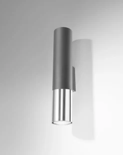 LED Wandleuchte Schwarz Chrom LOOPEZ - 1 x GU10 Fassung - exkl. LED's