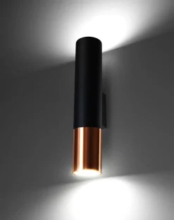 LED Wandleuchte Schwarz Kupfer LOOPEZ - 1 x GU10 Fassung - exkl. LED's
