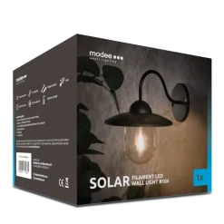 LED Wandleuchte Solar - IP44 10Lm 3000K Warmweiß