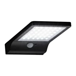 LED Wandleuchte Solar mit Sensor schwarz - IP44 300Lm 6000K Tageslichtweiß
