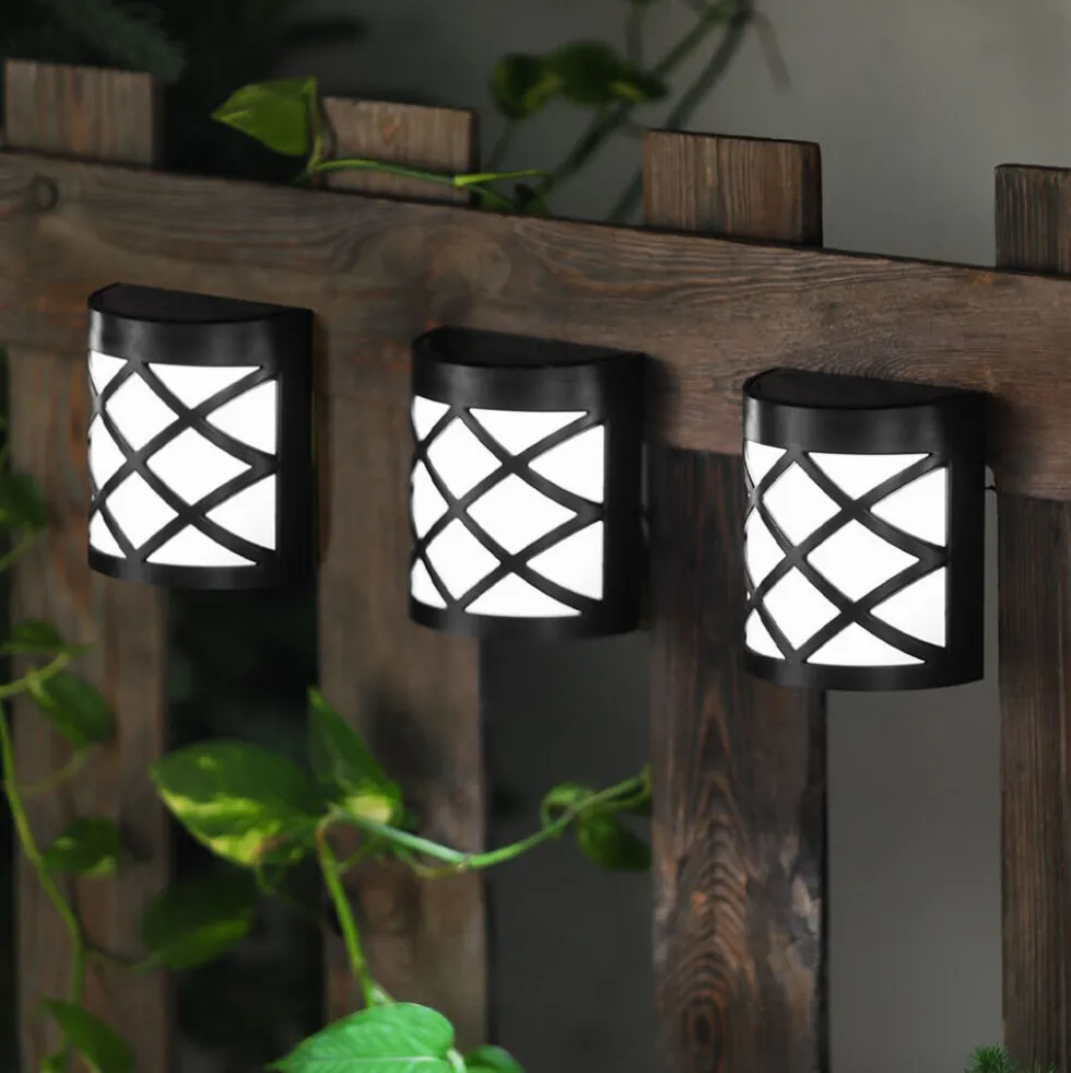 LED Wandleuchte Solar schwarz - IP44 1,5Lm - 6000K Tageslichtweiß