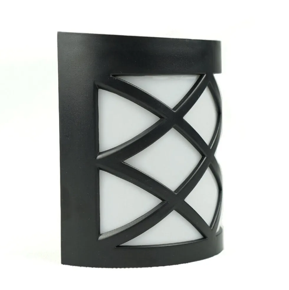 LED Wandleuchte Solar schwarz - IP44 1,5Lm - 6000K Tageslichtweiß