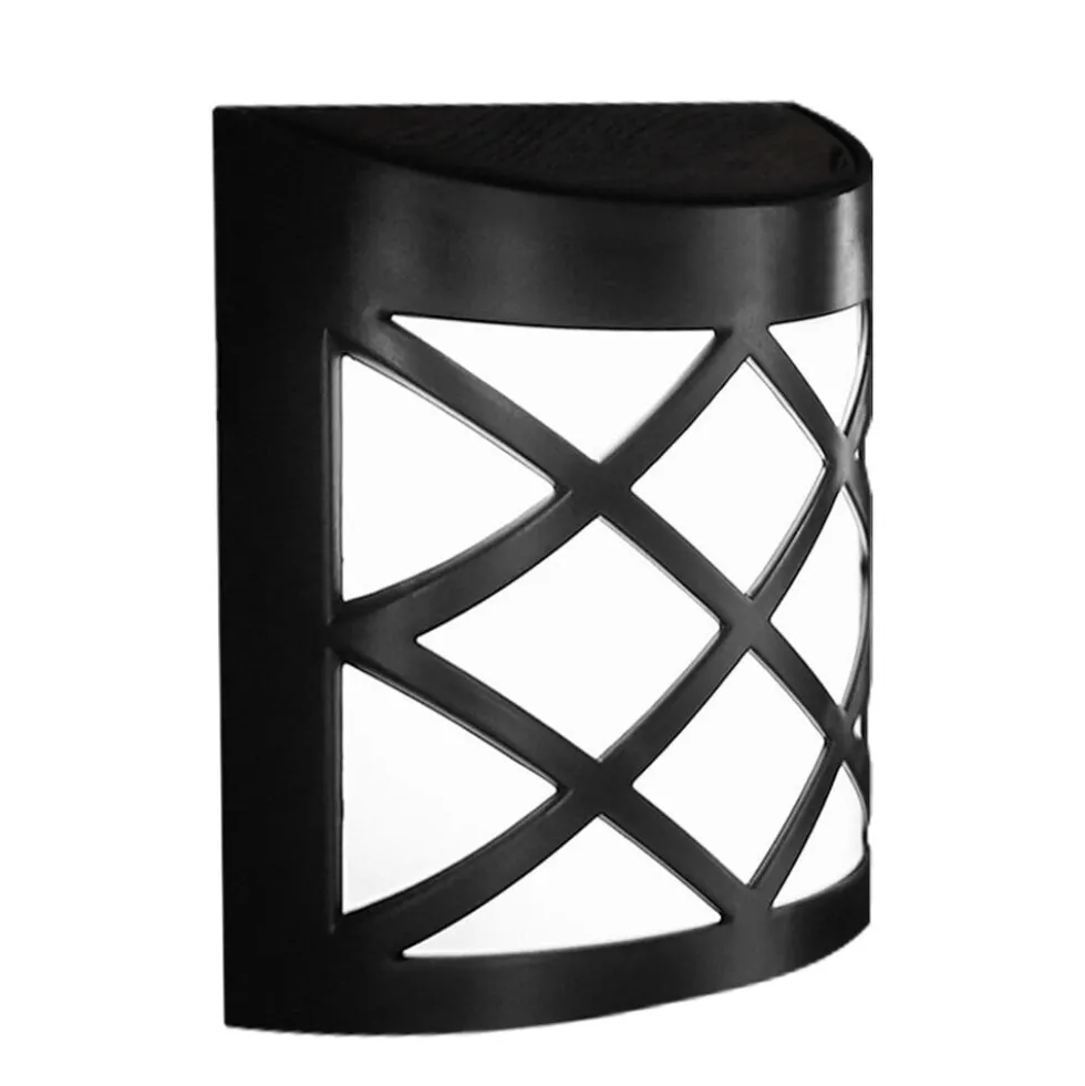LED Wandleuchte Solar schwarz - IP44 1,5Lm - 6000K Tageslichtweiß