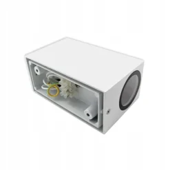 LED Wandleuchte Weiß - GU10 Fassung - IP44 - geeignet für 2 GU10 Spots