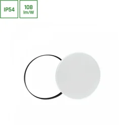 LED-Wand- und Deckenleuchte NympheaV1 Weiß/Schwarz 32W 3380lm 830-840-865 | IP54