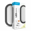 LED-Wand- und Deckenleuchte Oval Schwarz 12W 1150lm - 840 Kaltweiß | 195mm - IP65