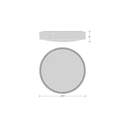 LED-Wand- und Deckenleuchte Rund Weiß 17W 2270lm - 830-840 CCT | 312mm - IP65