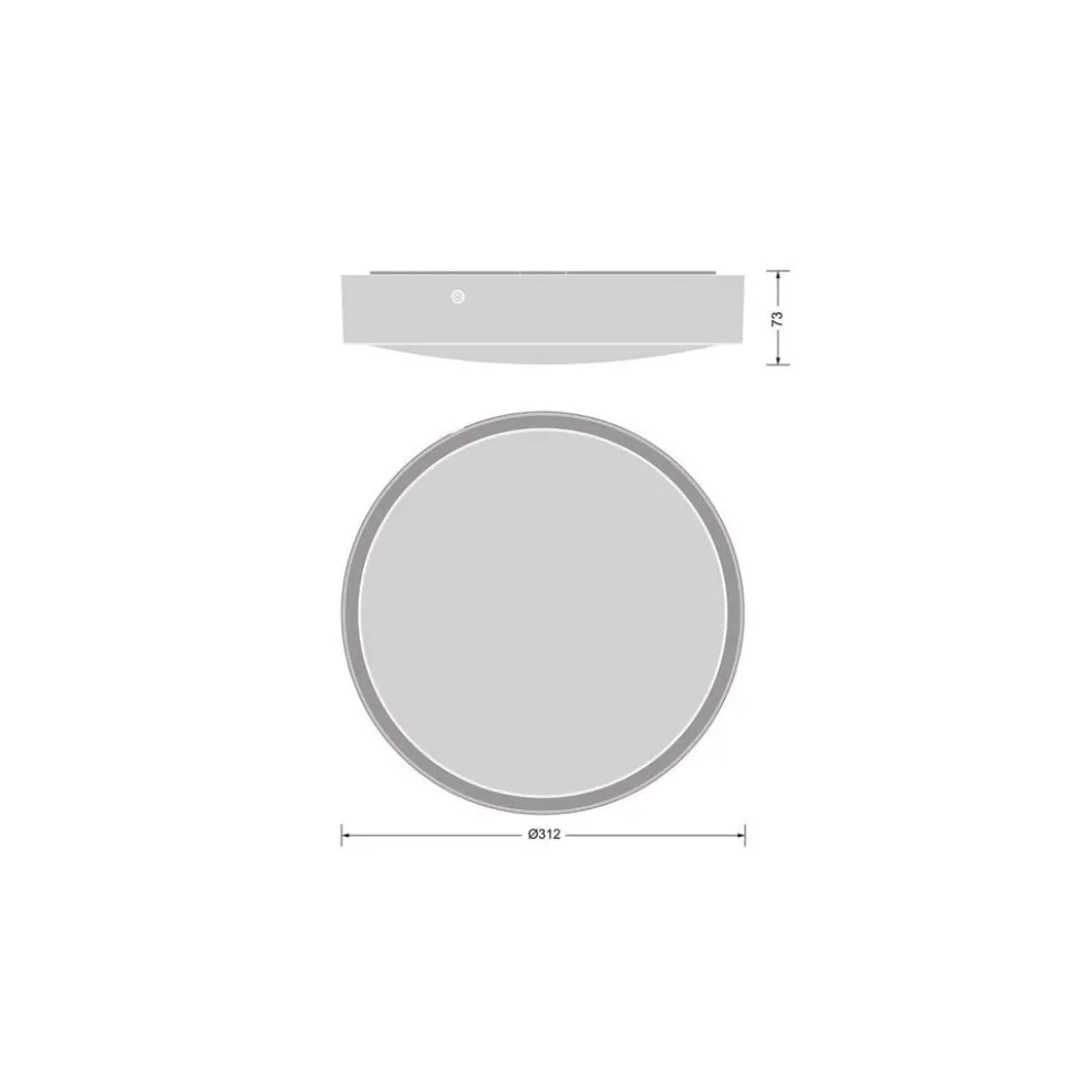 LED-Wand- und Deckenleuchte Rund Weiß 17W 2270lm - 830-840 CCT | 312mm - IP65