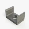 Montagebügel für Aluminium Leuchtband Profil 1000*9*12mm - flach - Grau - 2er Set inkl. Schrauben