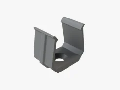 Montagebügel für Aluminium Leuchtband Profil 1000*16*12mm - hoch - Grau - 2er Set inkl. Schrauben