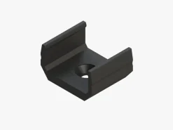 Montagebügel für Aluminium Leuchtband Profil 1000*9*12mm - flach - Schwarz - 2er Set inkl. Schrauben