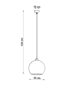 Pendelleuchte BALL Grün - 1x E27 Fassung - max. 60W - exkl. LED's