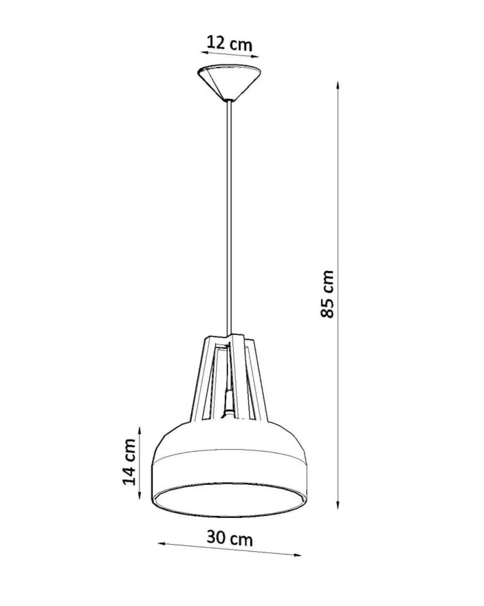 Pendelleuchte CASCO Schwarz / Weiß - 1x E27 Fassung - max. 60W - exkl. LED's