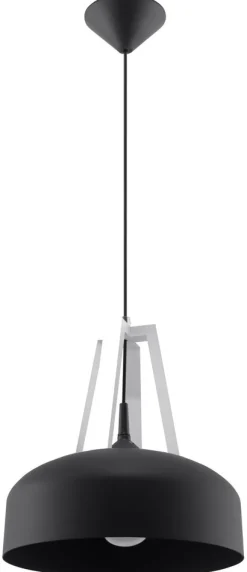 Pendelleuchte CASCO Schwarz / Weiß - 1x E27 Fassung - max. 60W - exkl. LED's