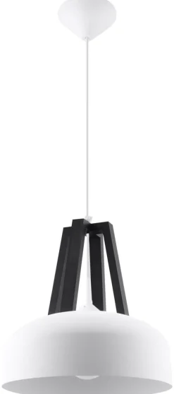 Pendelleuchte CASCO Weiß / Schwarz - 1x E27 Fassung - max. 60W - exkl. LED's