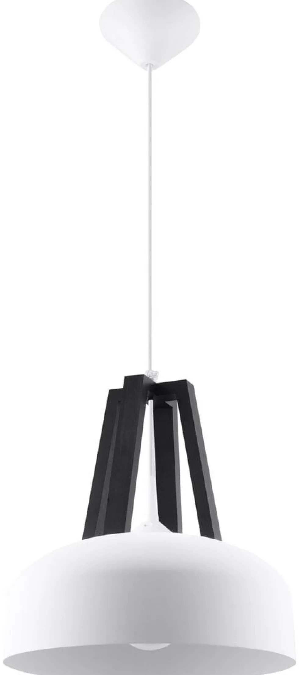 Pendelleuchte CASCO Weiß / Schwarz - 1x E27 Fassung - max. 60W - exkl. LED's