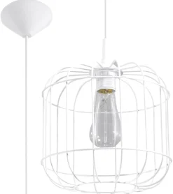 Pendelleuchte CELTA Weiß - 1x E27 Fassung - max. 60W - exkl. LED's