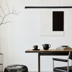 Pendelleuchte 120cm Balken LED - 30W 3000Lm - Schwarz - CCT-Schalter (3000/4000/6500K) - Nicht dimmbar